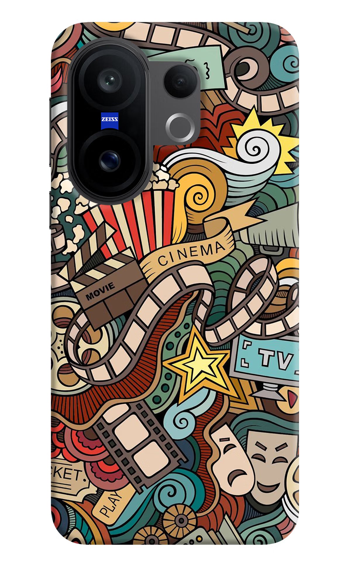 Cinema Abstract Vivo X200 FE Hard Case Back Cover by Casekaro
