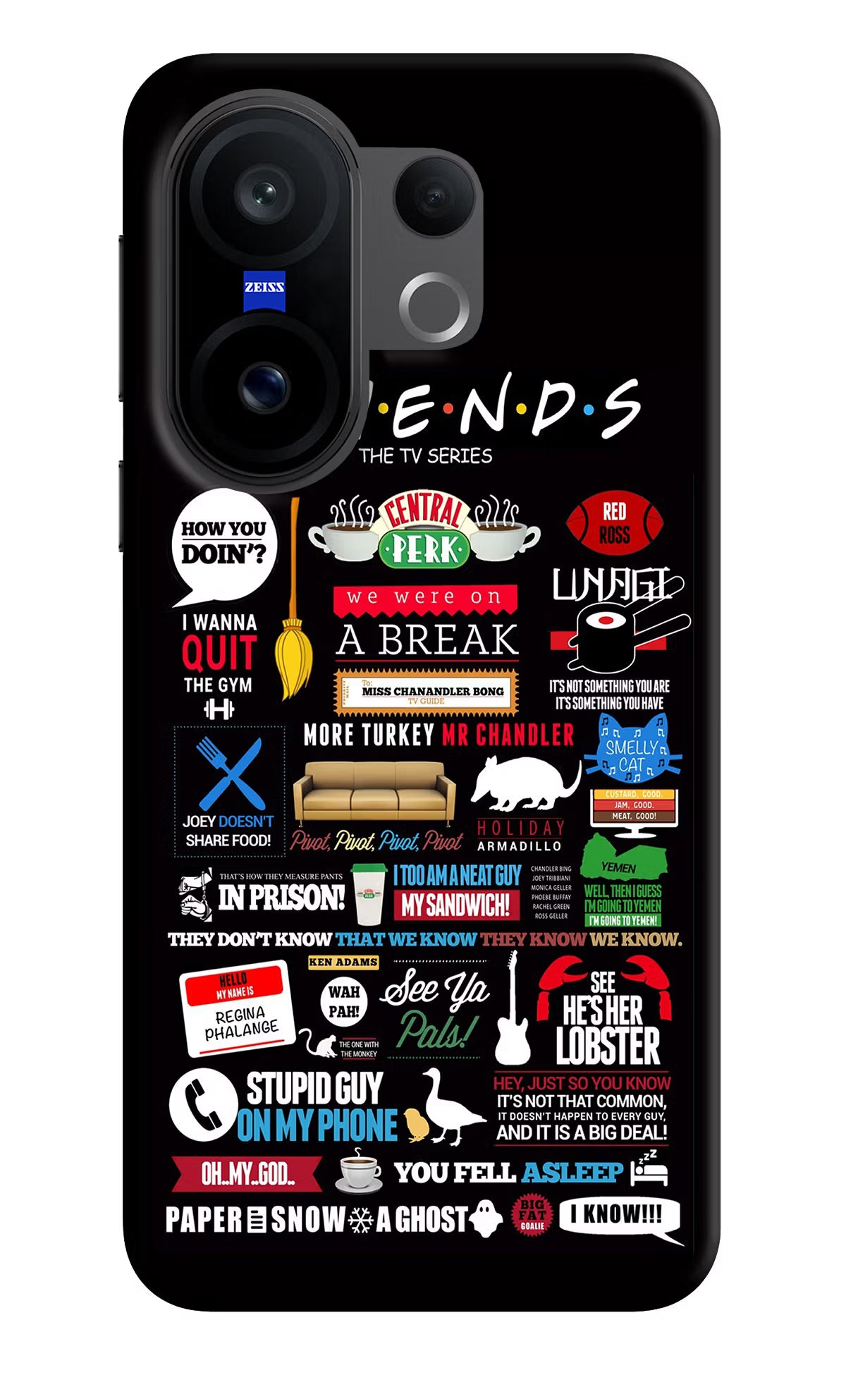 FRIENDS Vivo X200 FE Hard Case Back Cover by Casekaro