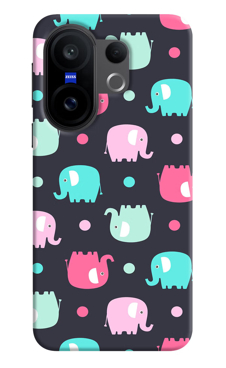 Elephants Vivo X200 FE Back Cover, Hard case