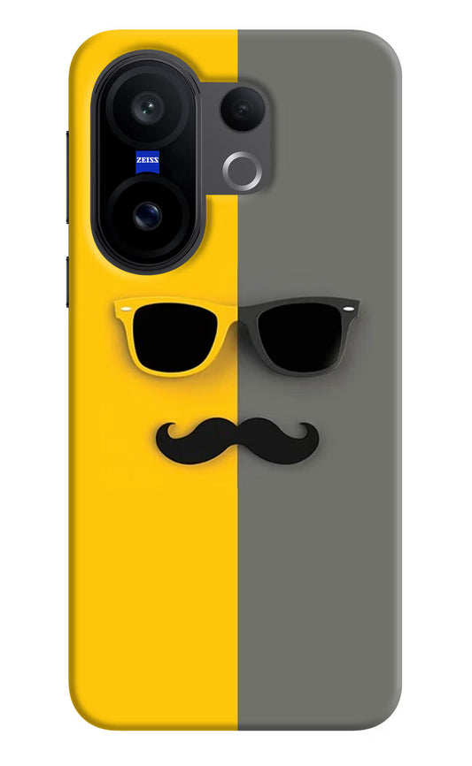 Sunglasses with Mustache Vivo X200 FE Hard Case Back Cover by Casekaro