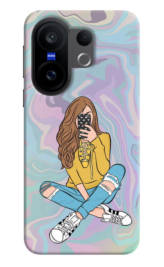 Selfie Girl Vivo X200 FE Hard Case Back Cover by Casekaro