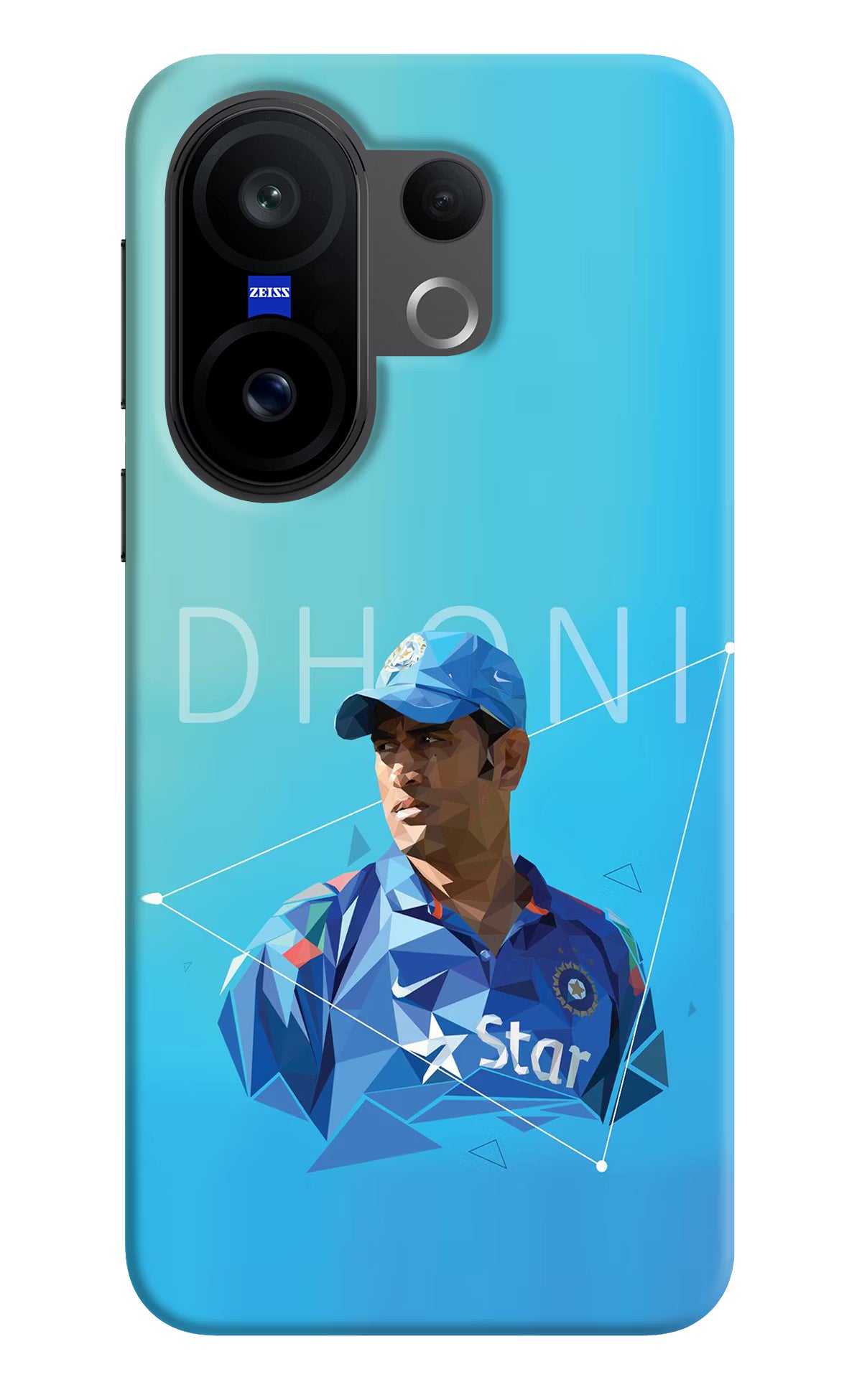 Dhoni Artwork Vivo X200 FE Hard Case Back Cover by Casekaro