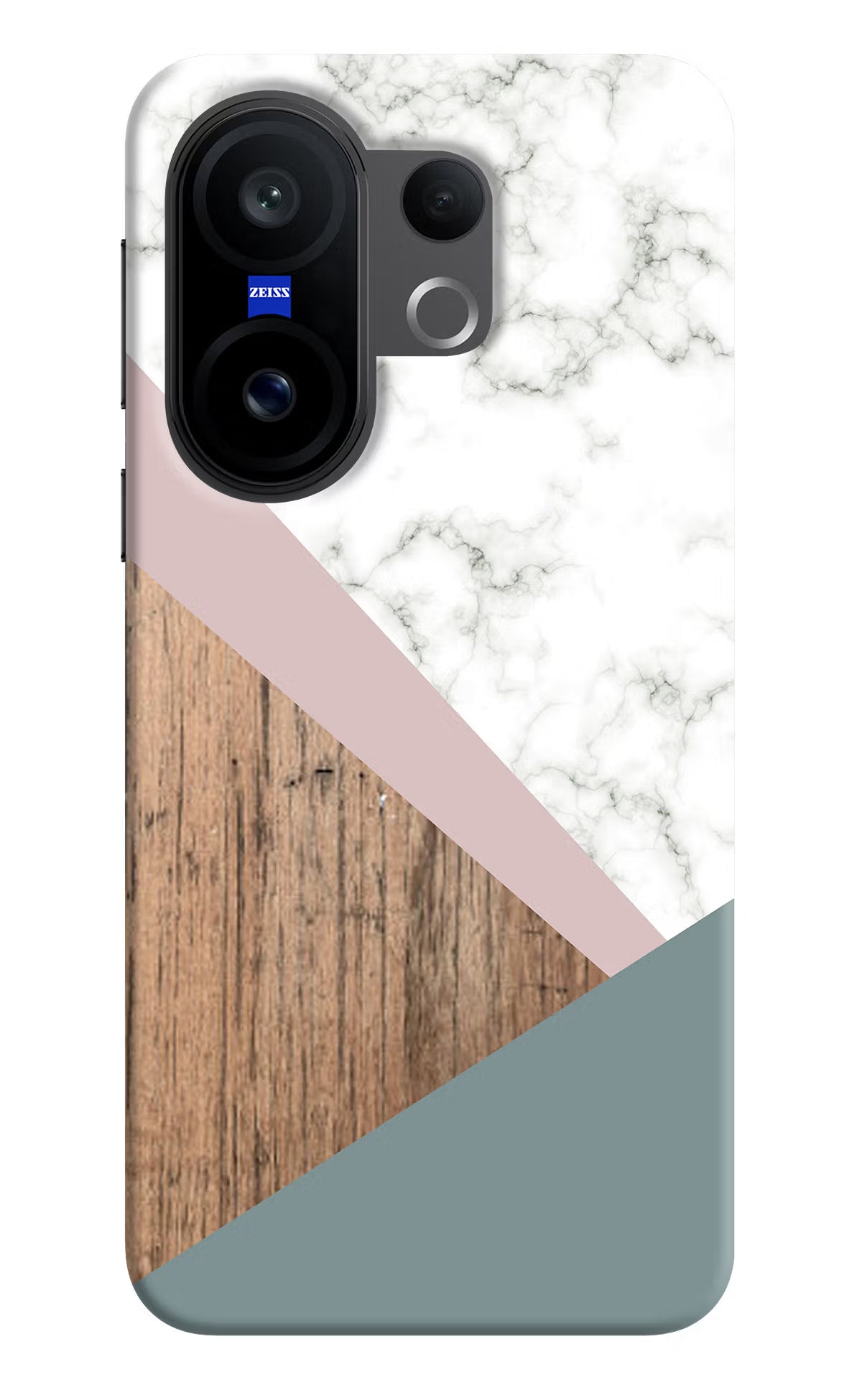 Marble wood Abstract Vivo X200 FE Hard Case Back Cover by Casekaro