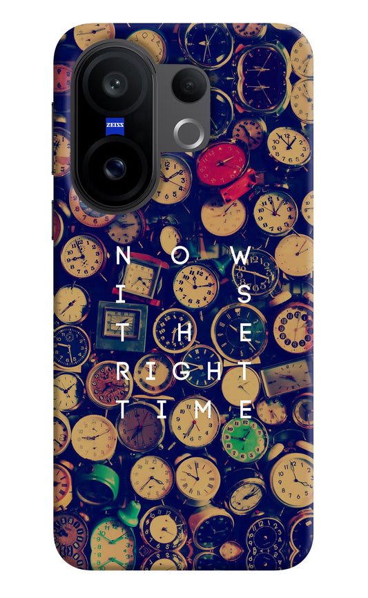 Now is the Right Time Quote Vivo X200 FE Hard Case Back Cover by Casekaro