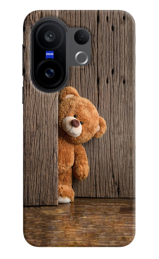 Teddy Wooden Vivo X200 FE Hard Case Back Cover by Casekaro