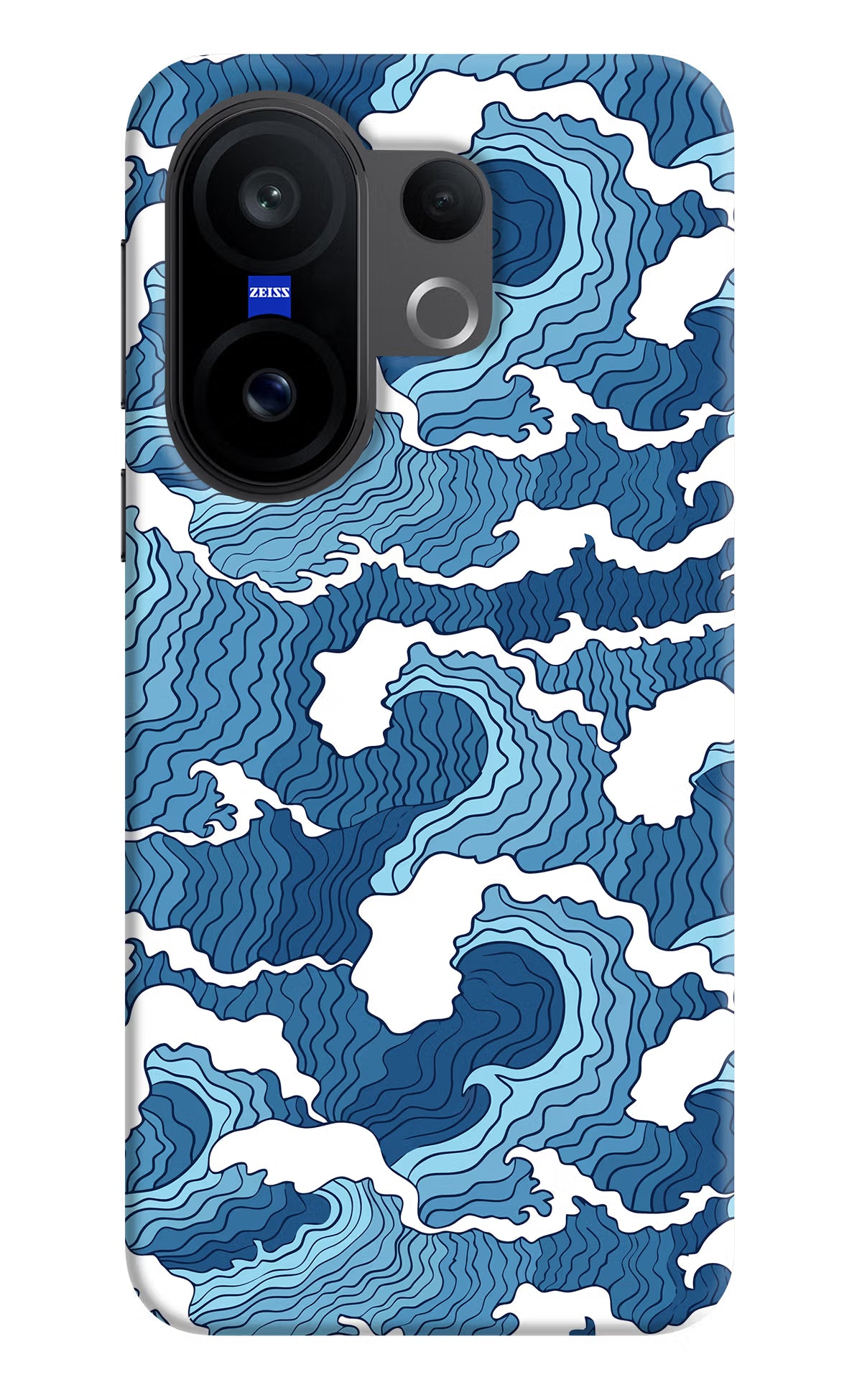 Blue Waves Vivo X200 FE Hard Case Back Cover by Casekaro