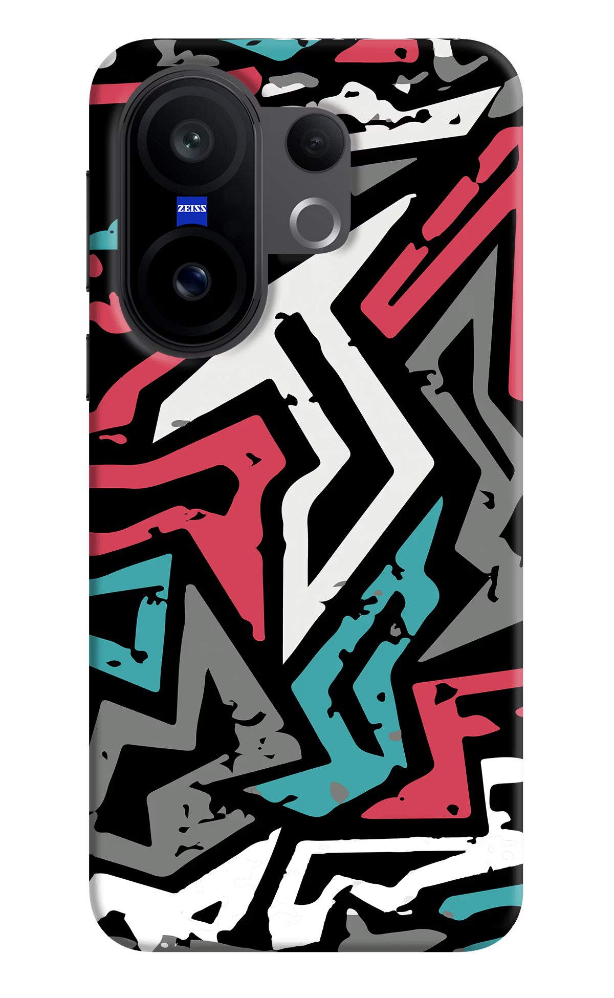 Geometric Graffiti Vivo X200 FE Hard Case Back Cover by Casekaro