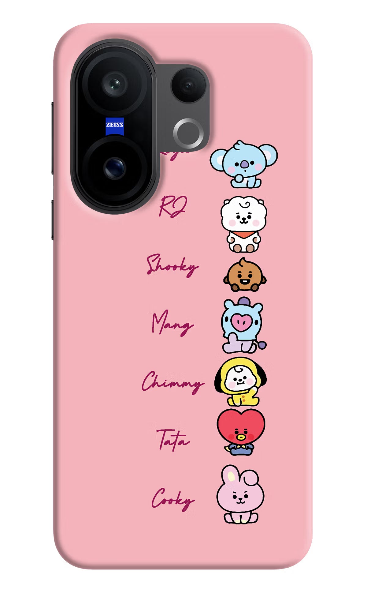 BTS names Vivo X200 FE Hard Case Back Cover by Casekaro