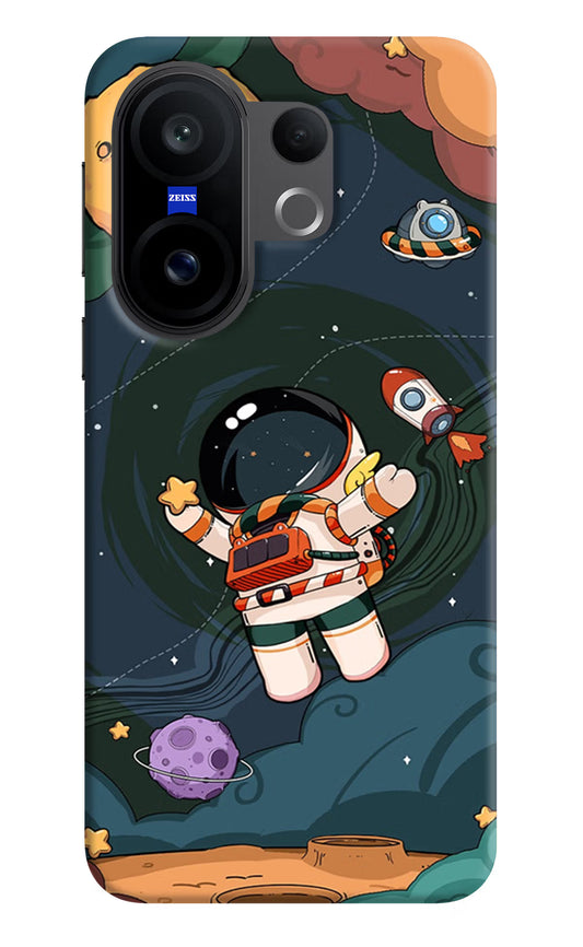Cartoon Astronaut Vivo X200 FE Hard Case Back Cover by Casekaro