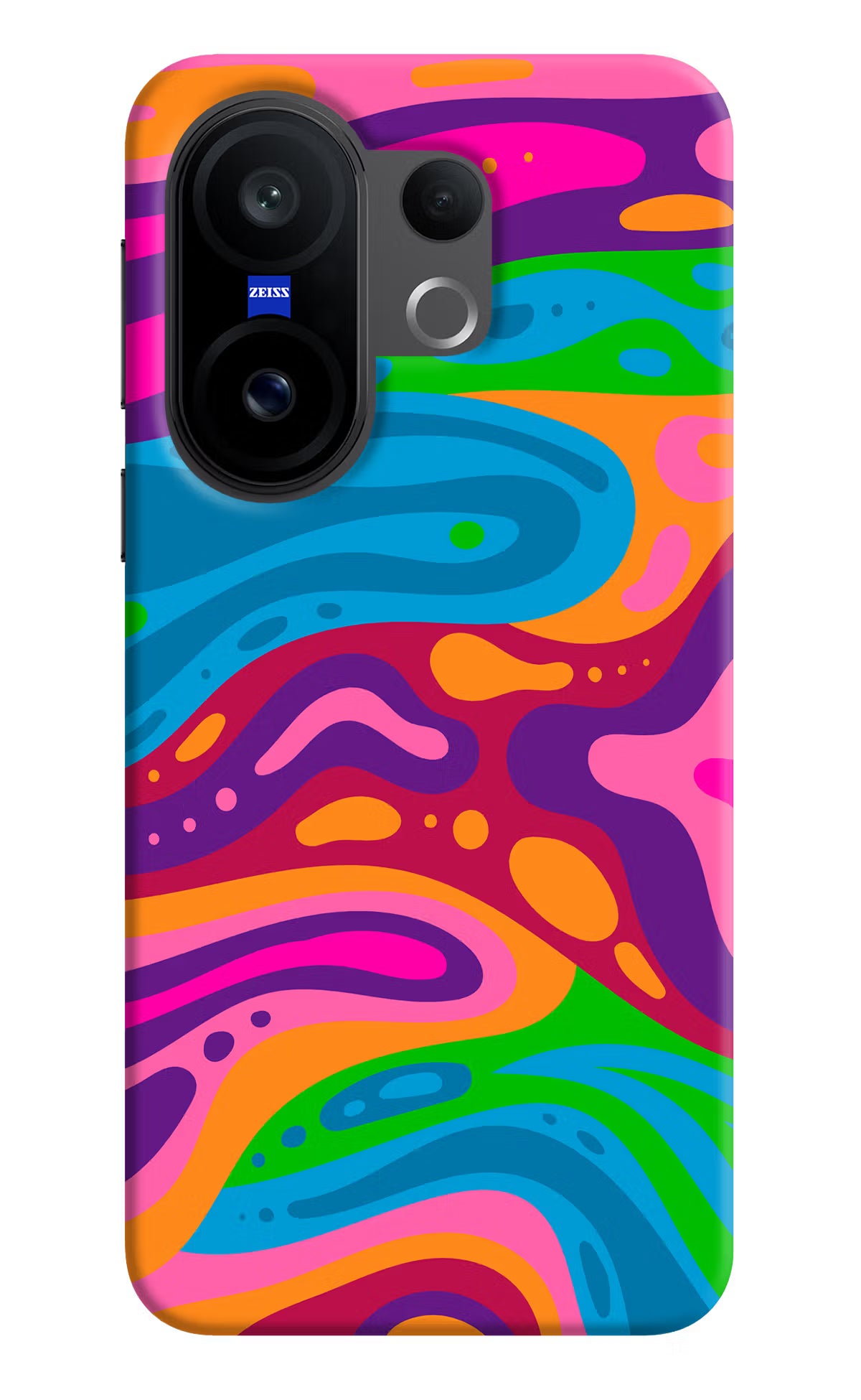 Trippy Pattern Vivo X200 FE Hard Case Back Cover by Casekaro