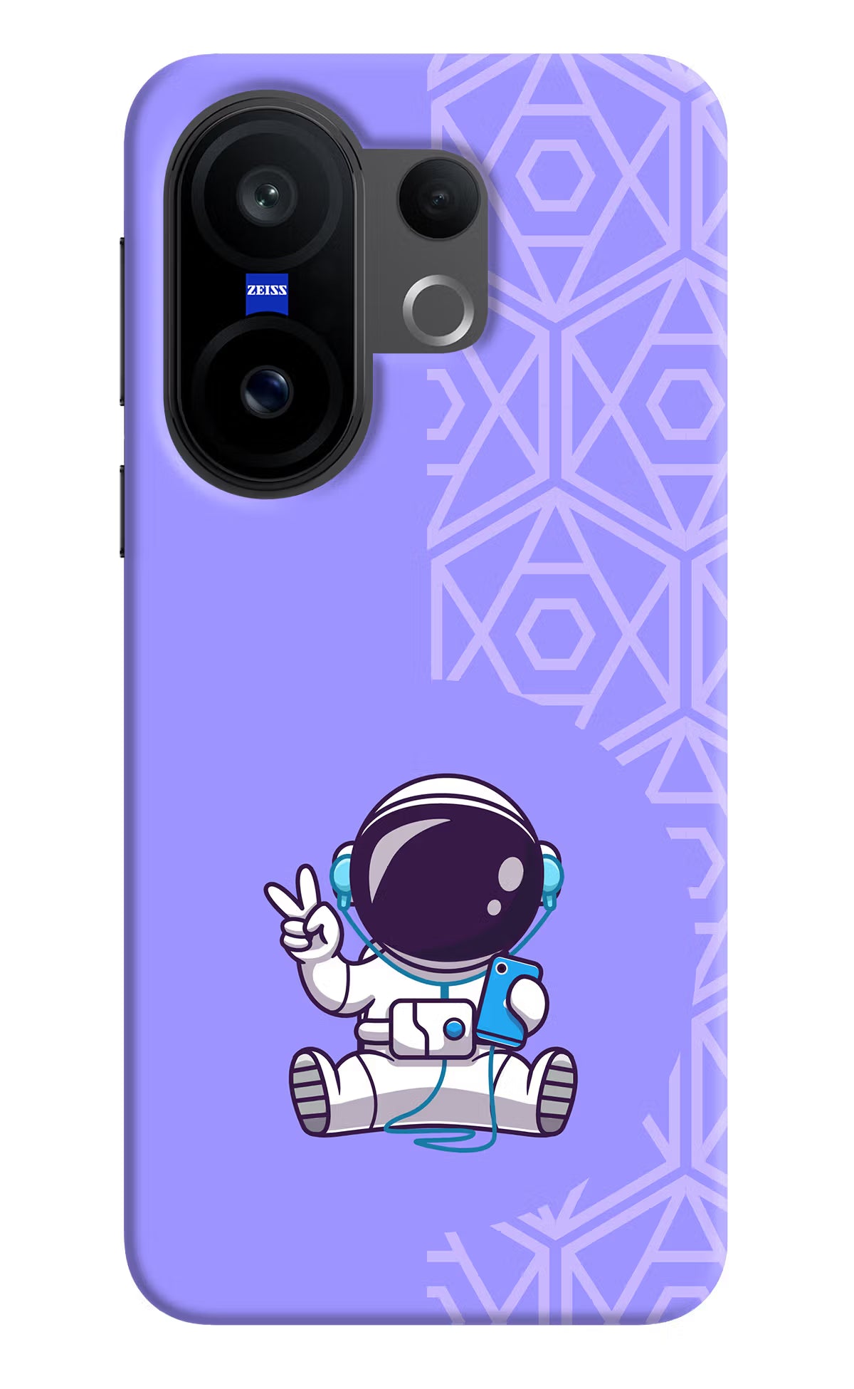 Cute Astronaut Chilling Vivo X200 FE Hard Case Back Cover by Casekaro