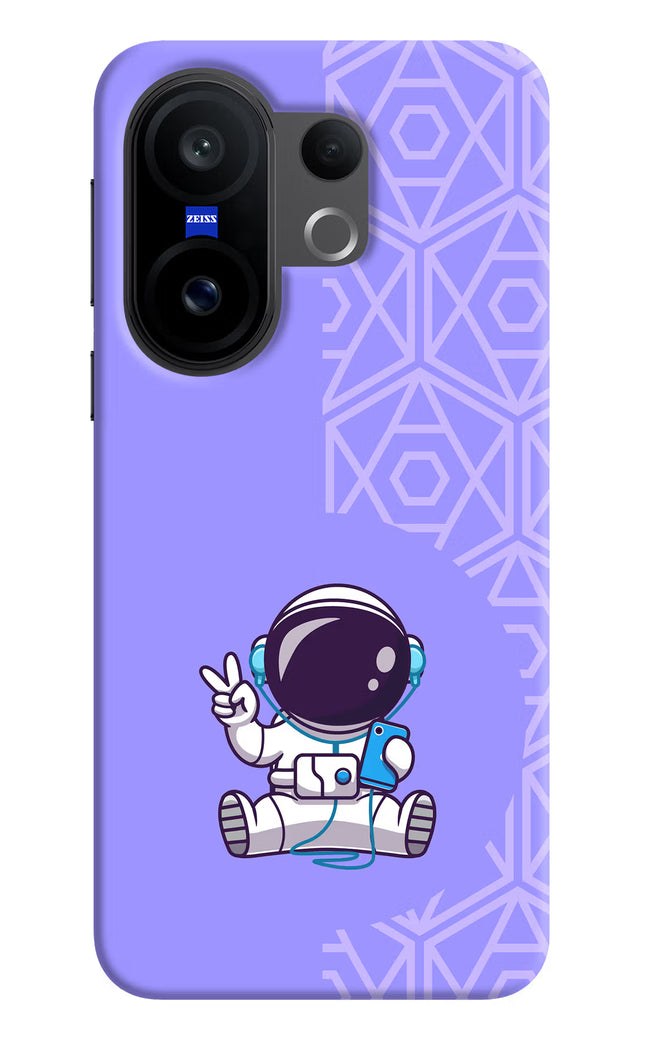 Cute Astronaut Chilling Vivo X200 FE Hard Case Back Cover by Casekaro