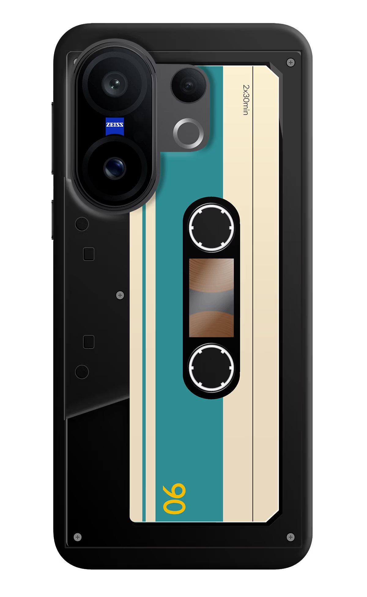 Cassette Vivo X200 FE Hard Case Back Cover by Casekaro
