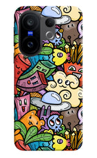 Veggie Doodle Vivo X200 FE Hard Case Back Cover by Casekaro