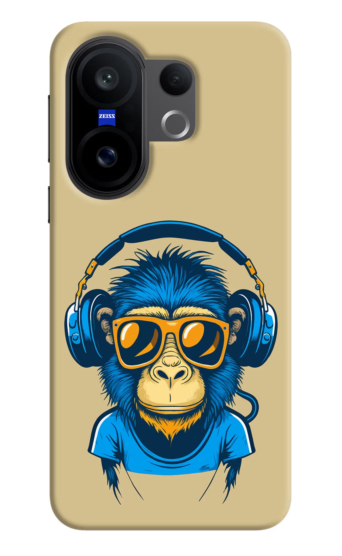 Monkey Headphone Vivo X200 FE Hard Case Back Cover by Casekaro