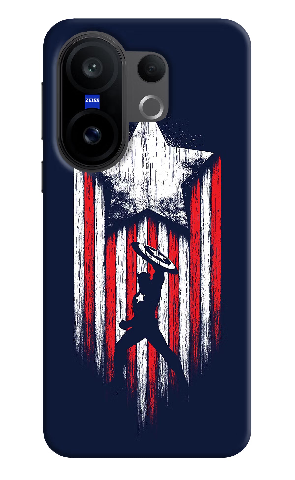 Captain America Marvel Art Vivo X200 FE Hard Case Back Cover by Casekaro