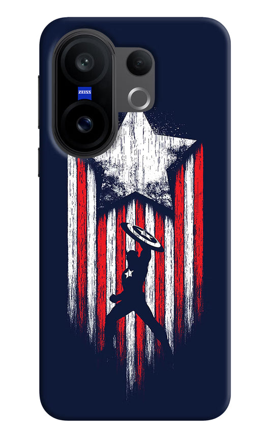 Captain America Marvel Art Vivo X200 FE Hard Case Back Cover by Casekaro