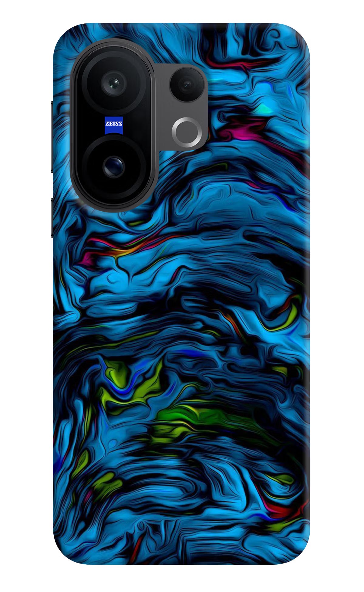 Dark Blue Abstract Vivo X200 FE Hard Case Back Cover by Casekaro