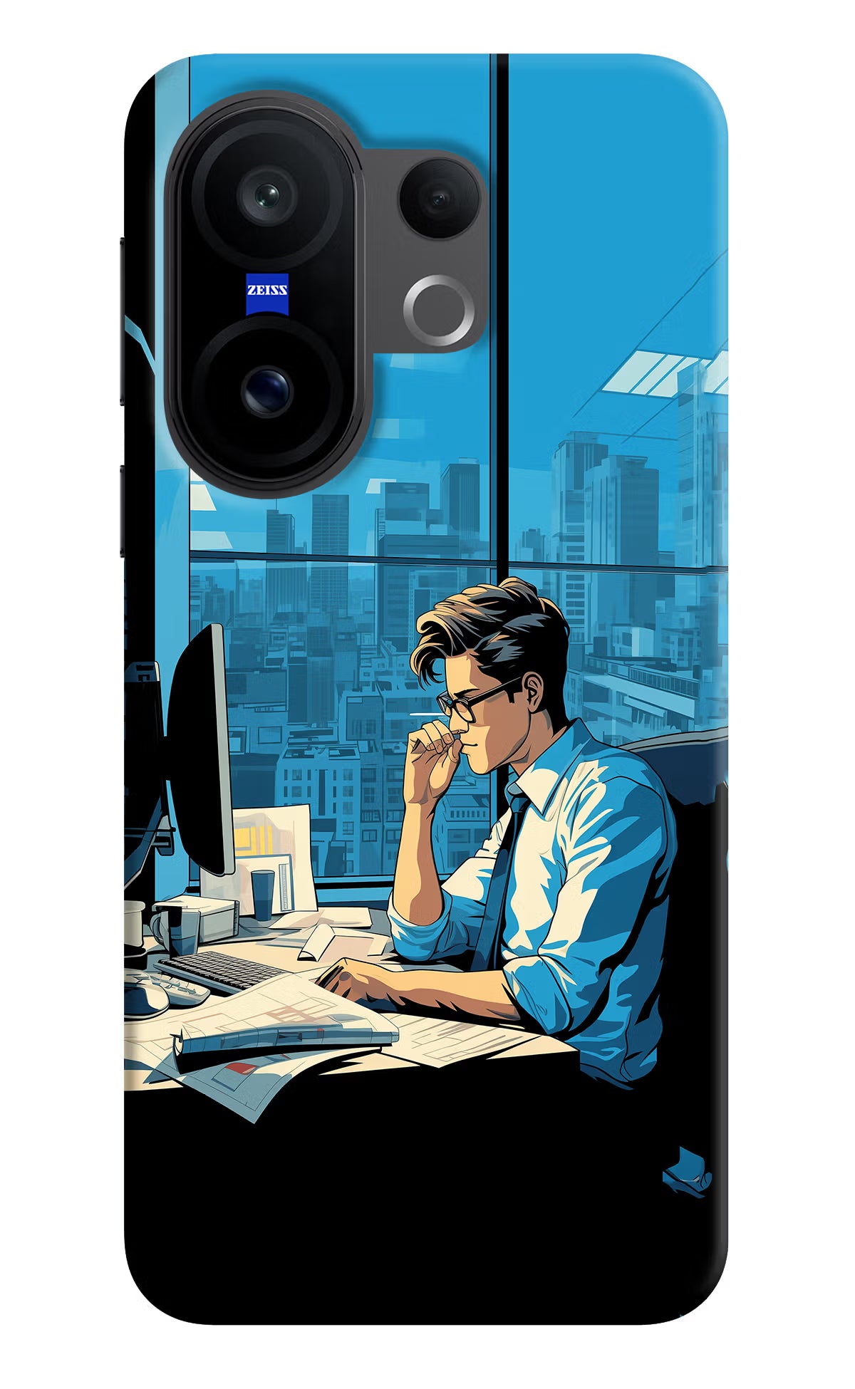 Focused Hustler (AI Generated) Vivo X200 FE Hard Case Back Cover by Casekaro