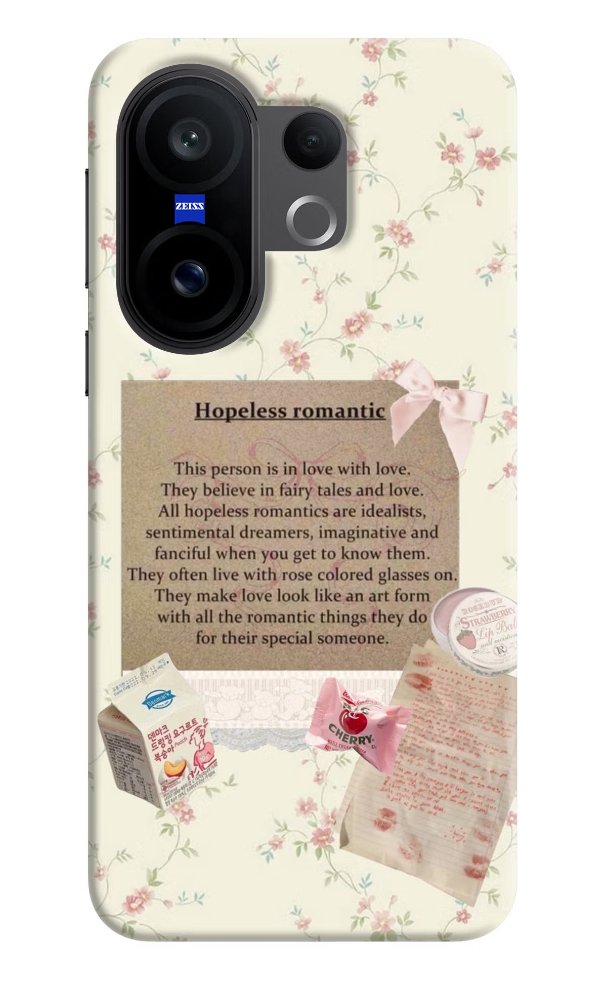 Hopeless Romantic Vivo X200 FE Hard Case Back Cover by Casekaro