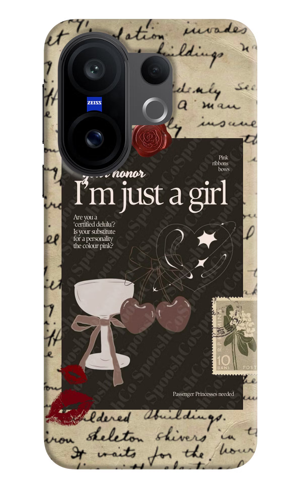 I am just a girl Vivo X200 FE Hard Case Back Cover by Casekaro