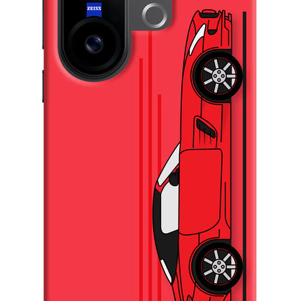 Red Velocity Vivo X200 FE Hard Case Back Cover by Casekaro