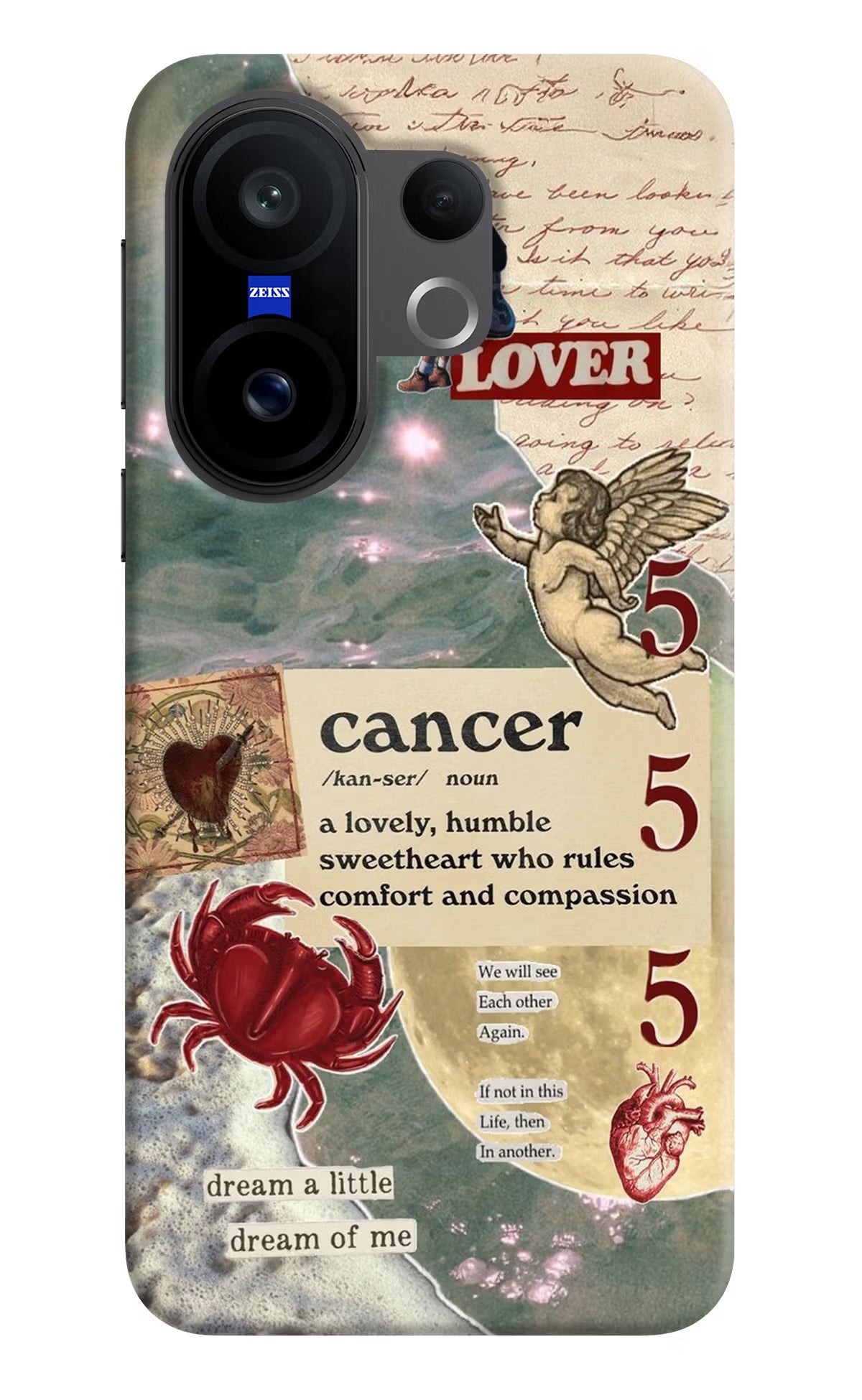 Cancer Zodiac Vivo X200 FE Hard Case Back Cover by Casekaro