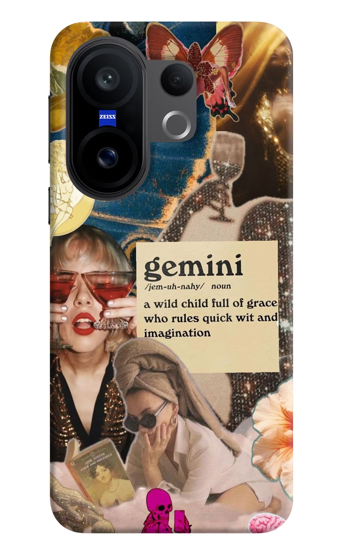 Gemini Zodiac Vivo X200 FE Hard Case Back Cover by Casekaro