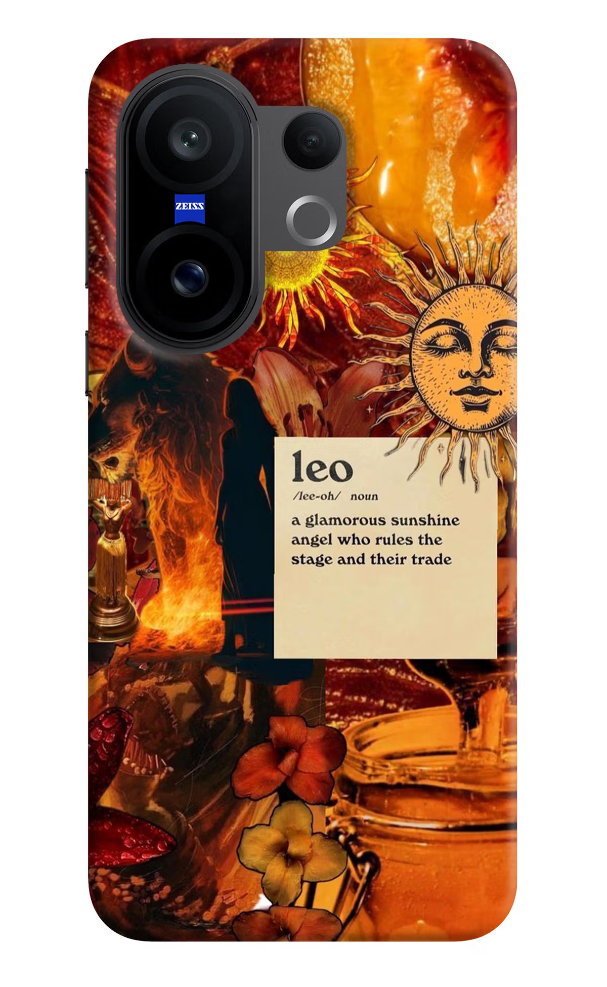 Leo Zodiac Vivo X200 FE Hard Case Back Cover by Casekaro