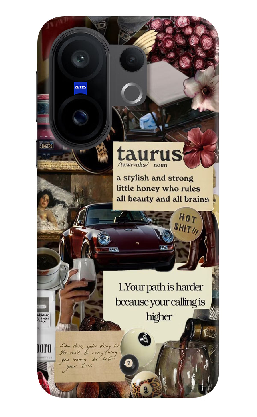 Taurus Zodiac Vivo X200 FE Back Cover, Hard case