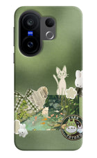 Aesthetic anime Vivo X200 FE Hard Case Back Cover by Casekaro