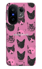 Pink Cats Vivo X200 FE Hard Case Back Cover by Casekaro