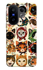 Cool Cat Vivo X200 FE Hard Case Back Cover by Casekaro