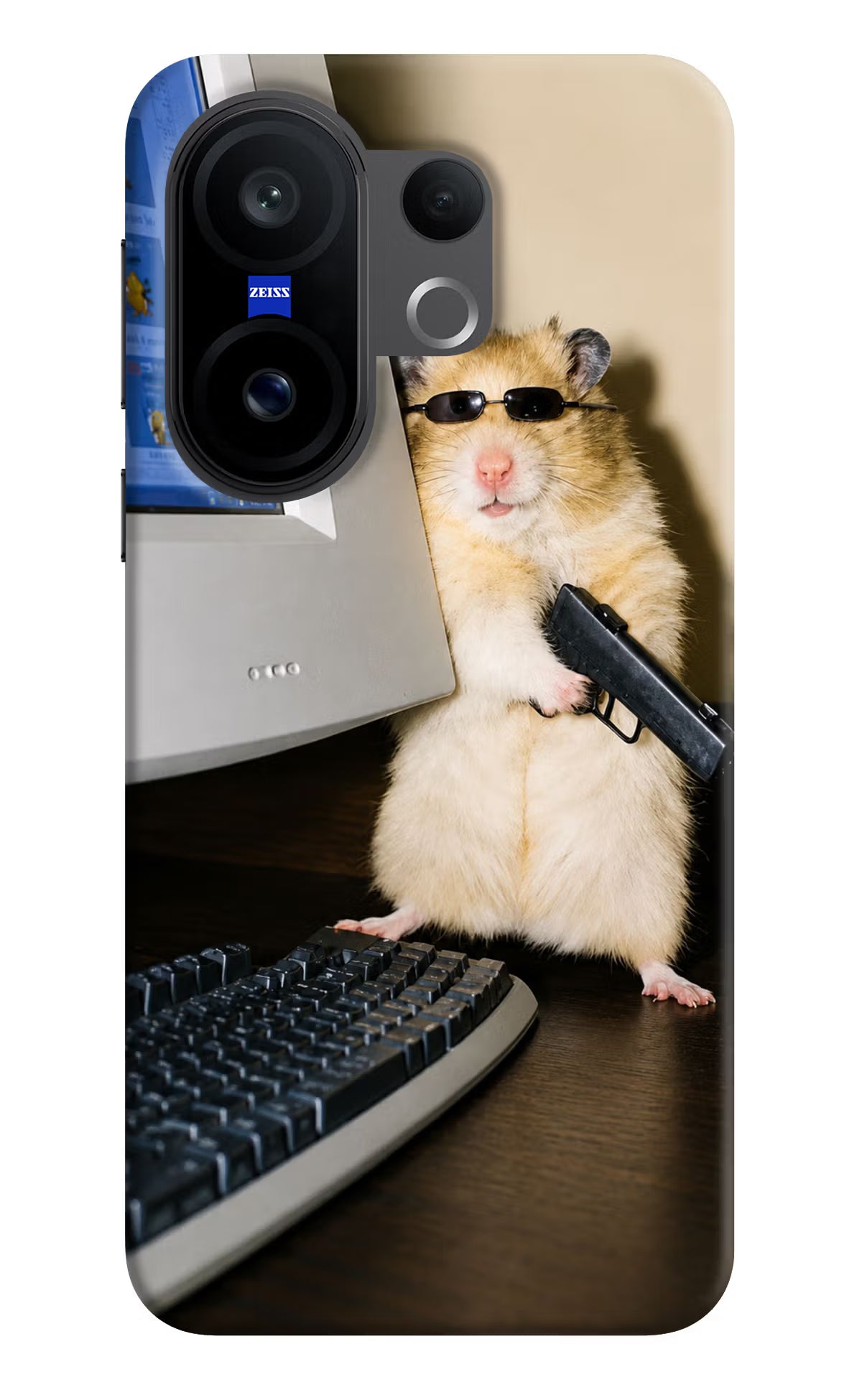 Hacker Hamster Vivo X200 FE Hard Case Back Cover by Casekaro