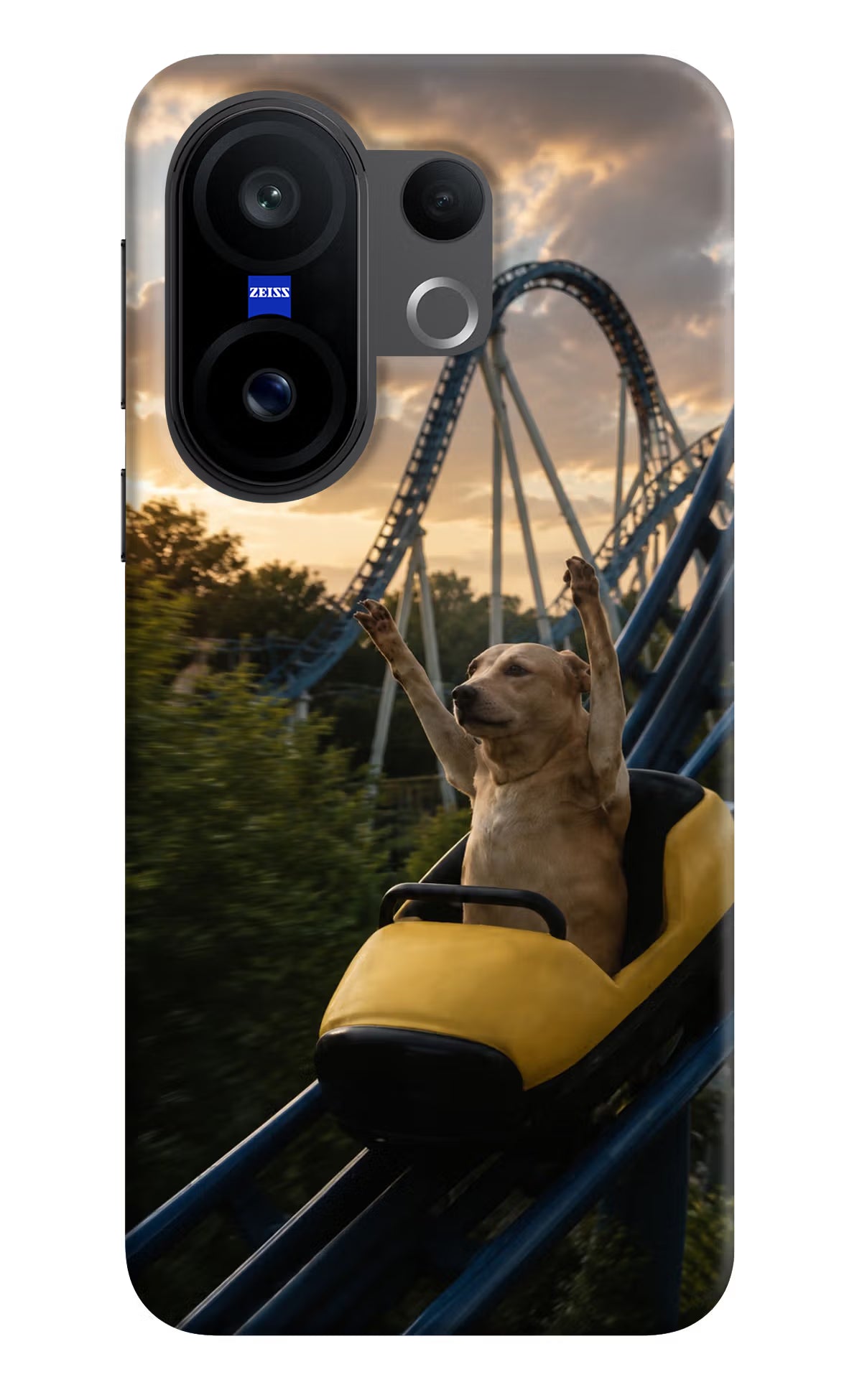 Rollercoaster Dog Vivo X200 FE Hard Case Back Cover by Casekaro