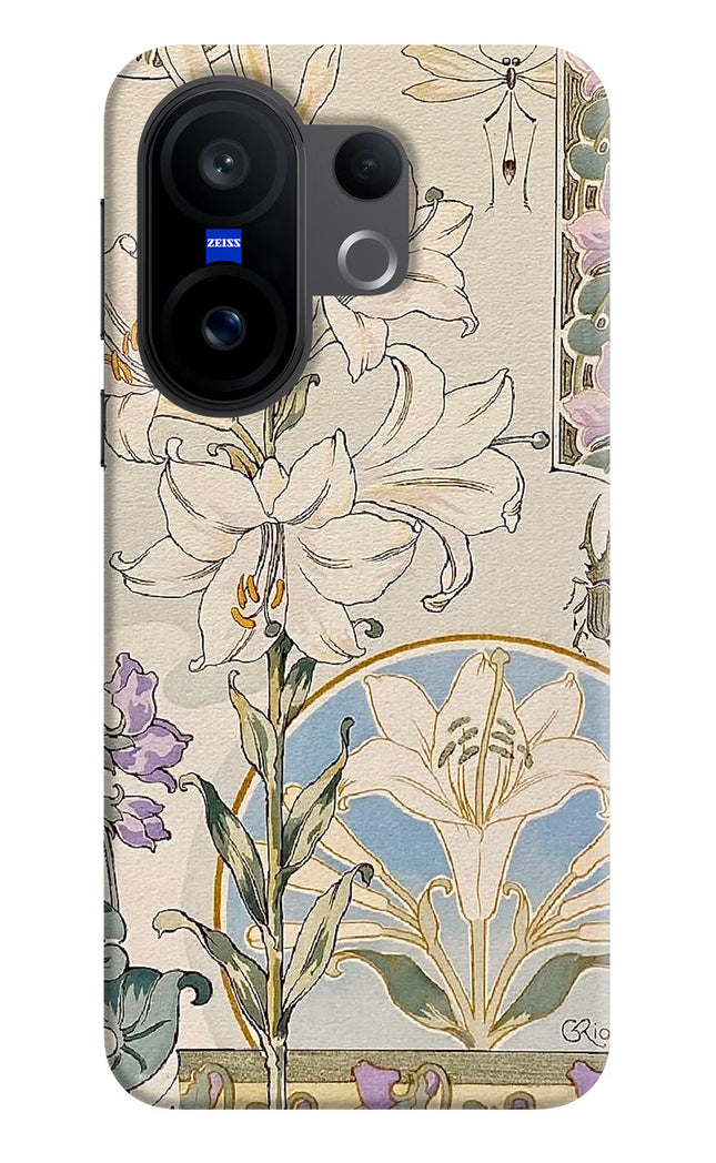 White Lily Vivo X200 FE Hard Case Back Cover by Casekaro
