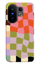 Wavy Grid Vivo X200 FE Hard Case Back Cover by Casekaro