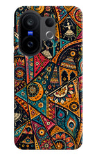 Folk Print Vivo X200 FE Hard Case Back Cover by Casekaro