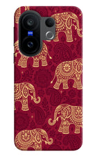 Maroon Elephant Vivo X200 FE Hard Case Back Cover by Casekaro