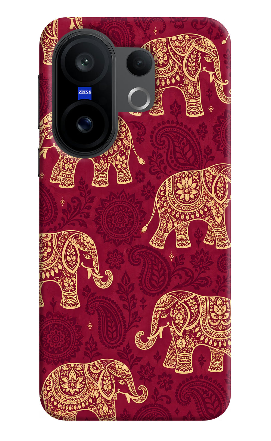 Maroon Elephant Vivo X200 FE Back Cover, Hard case