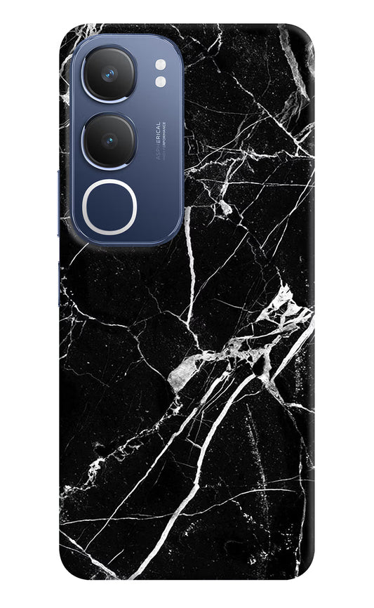 Black Marble Pattern Vivo Y29 5G Hard Case Back Cover by Casekaro