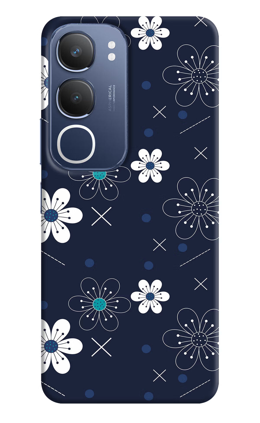 Flowers Vivo Y29 5G Back Cover, Hard case