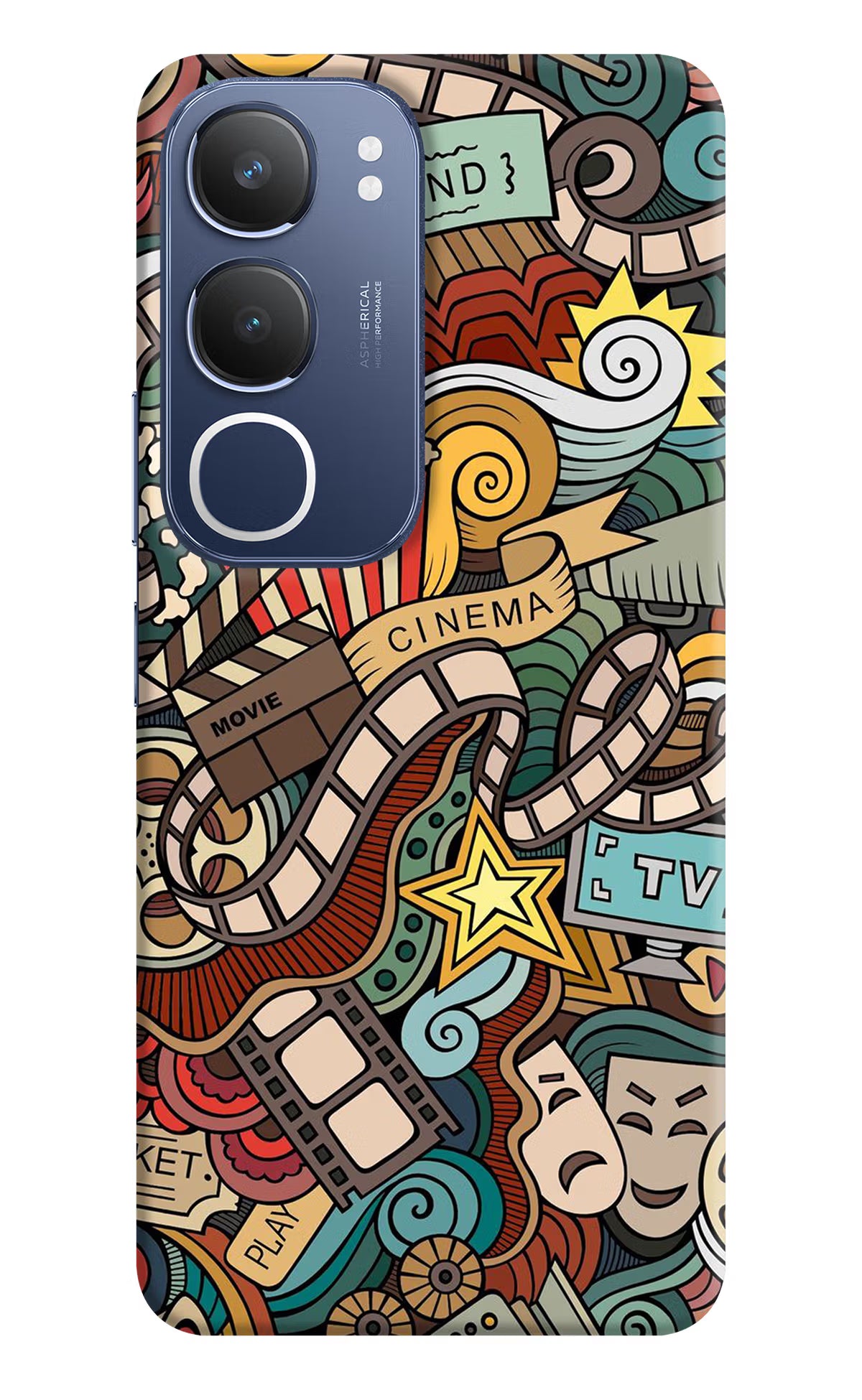 Cinema Abstract Vivo Y29 5G Hard Case Back Cover by Casekaro