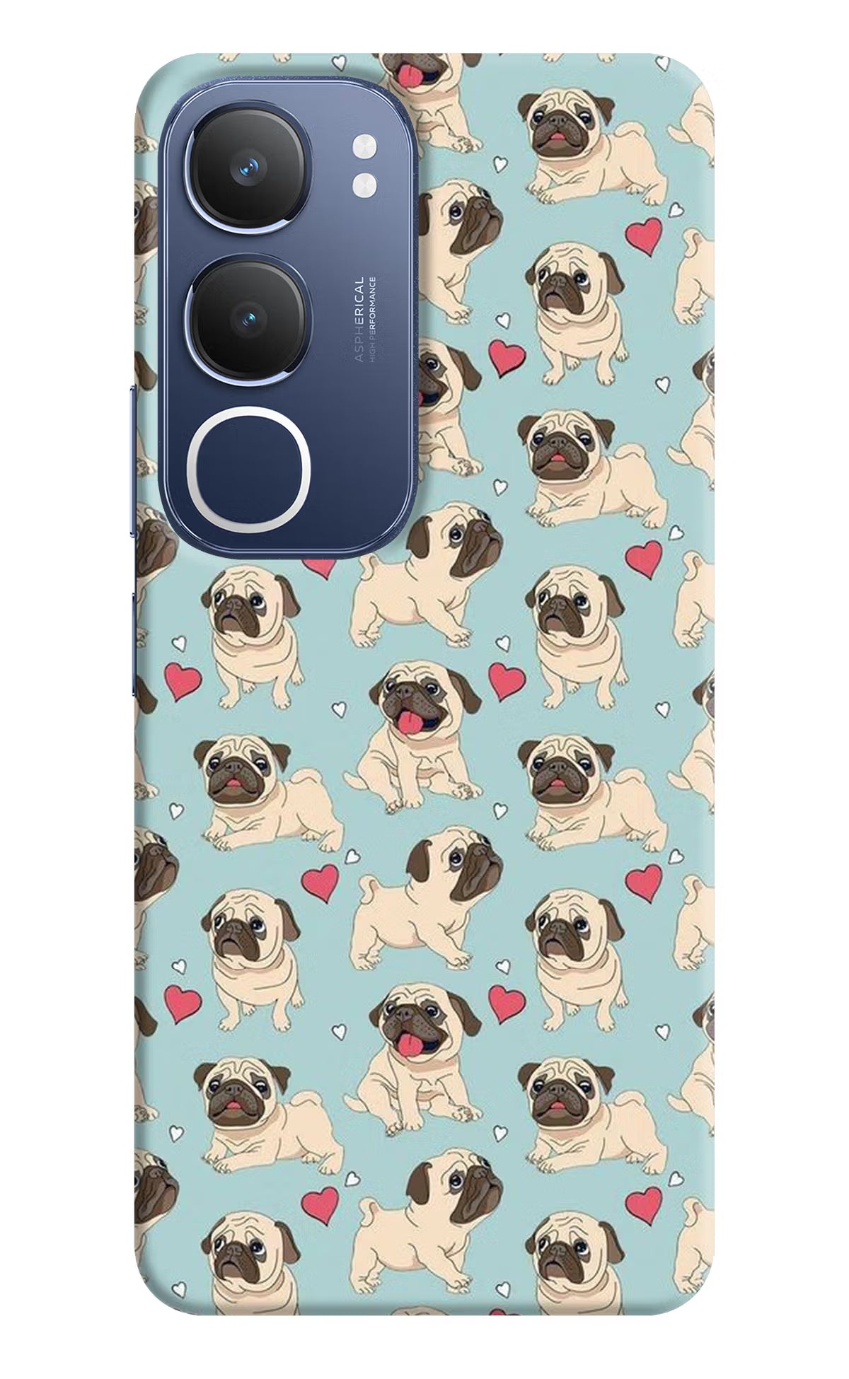 Pug Dog Vivo Y29 5G Hard Case Back Cover by Casekaro