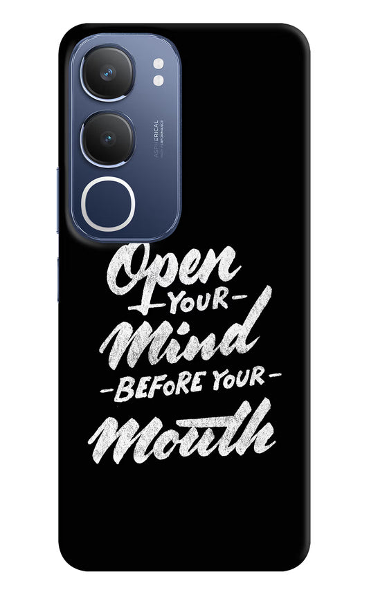 Open Your Mind Before Your Mouth Vivo Y29 5G Hard Case Back Cover by Casekaro