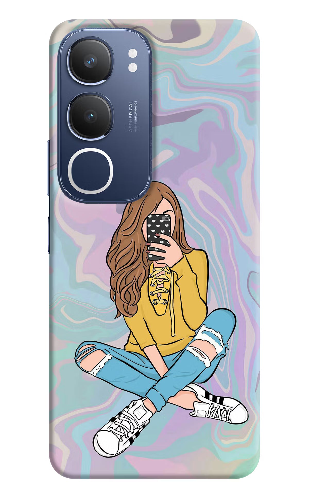 Selfie Girl Vivo Y29 5G Hard Case Back Cover by Casekaro