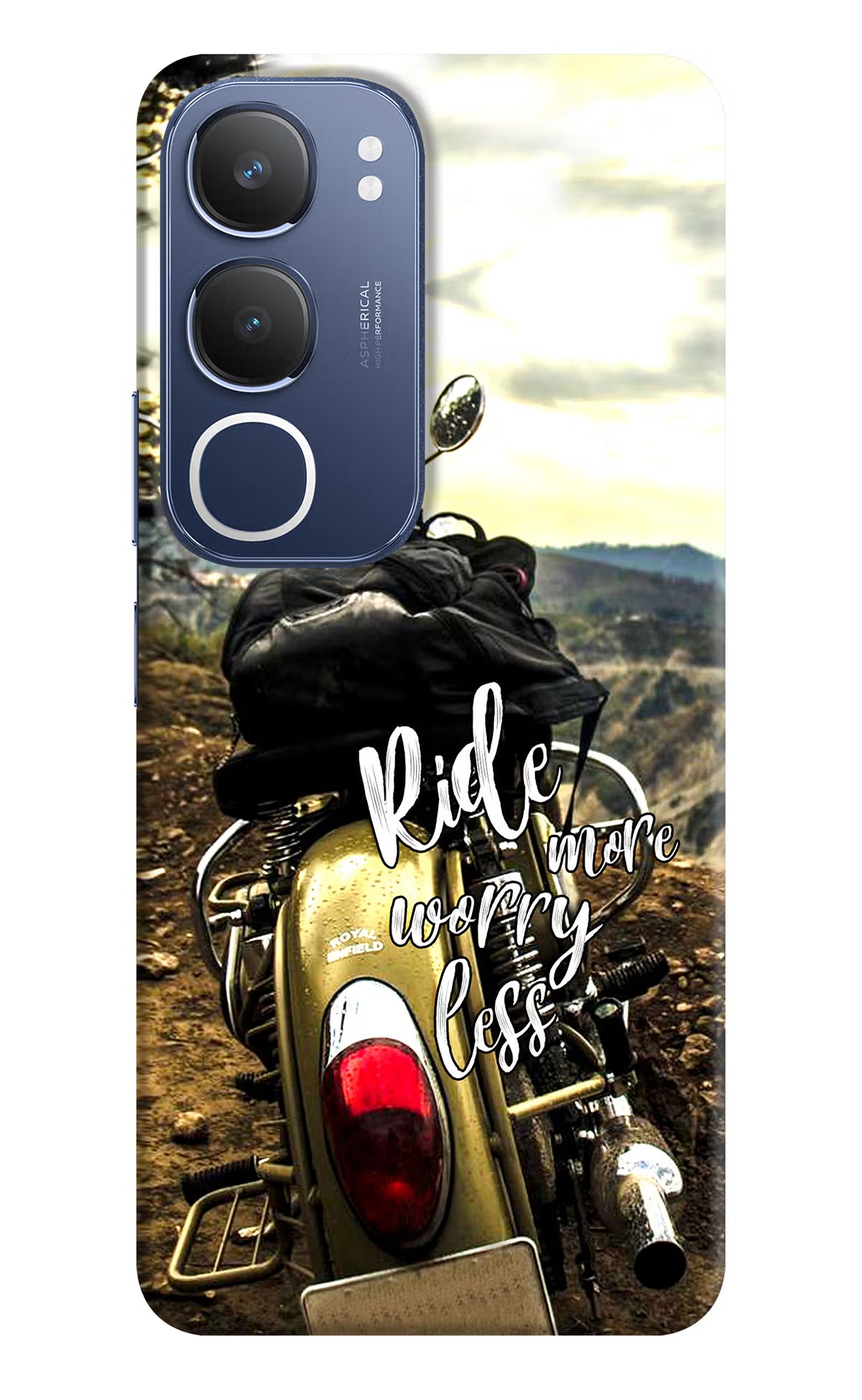 Ride More Worry Less Vivo Y29 5G Hard Case Back Cover by Casekaro