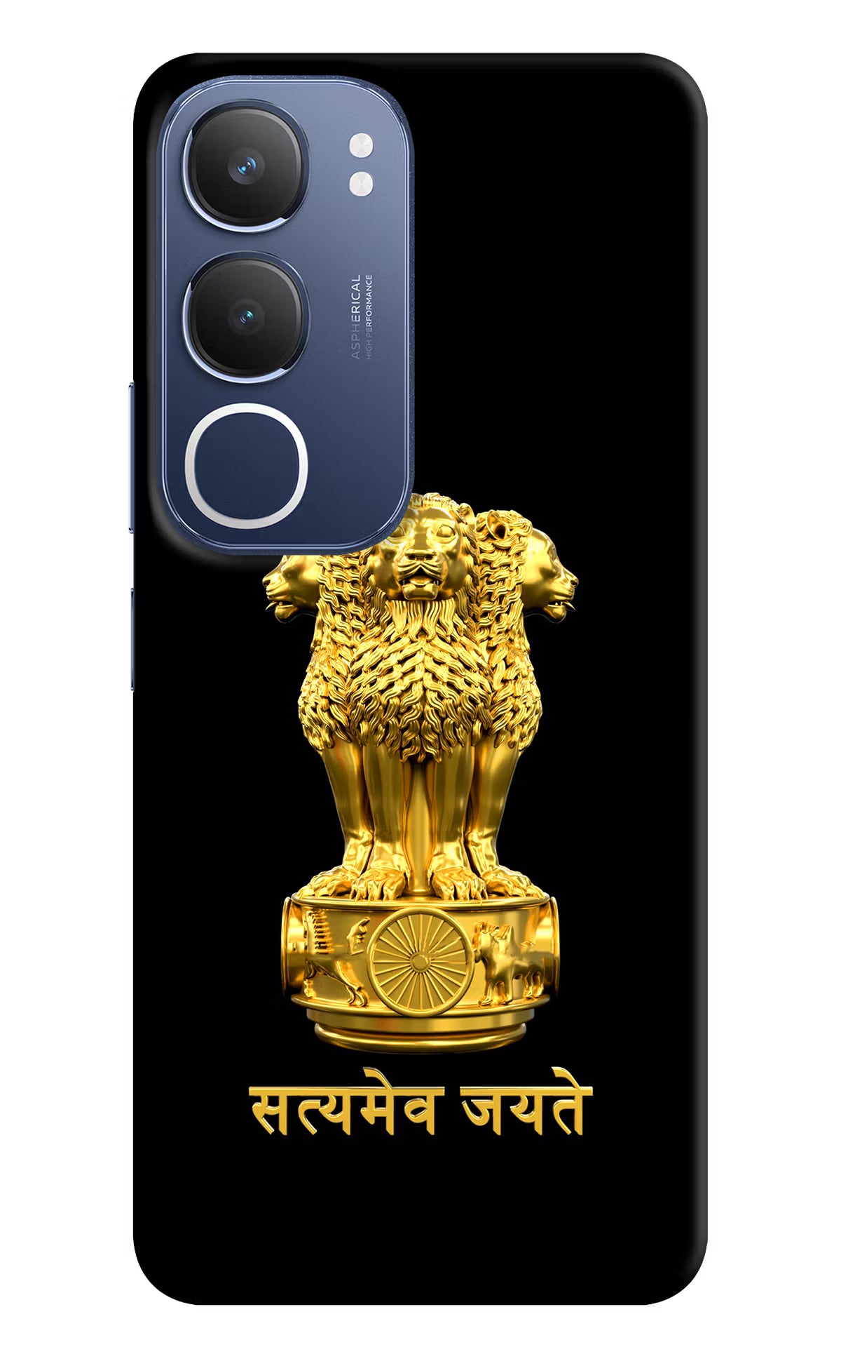 Satyamev Jayate Golden Vivo Y29 5G Hard Case Back Cover by Casekaro