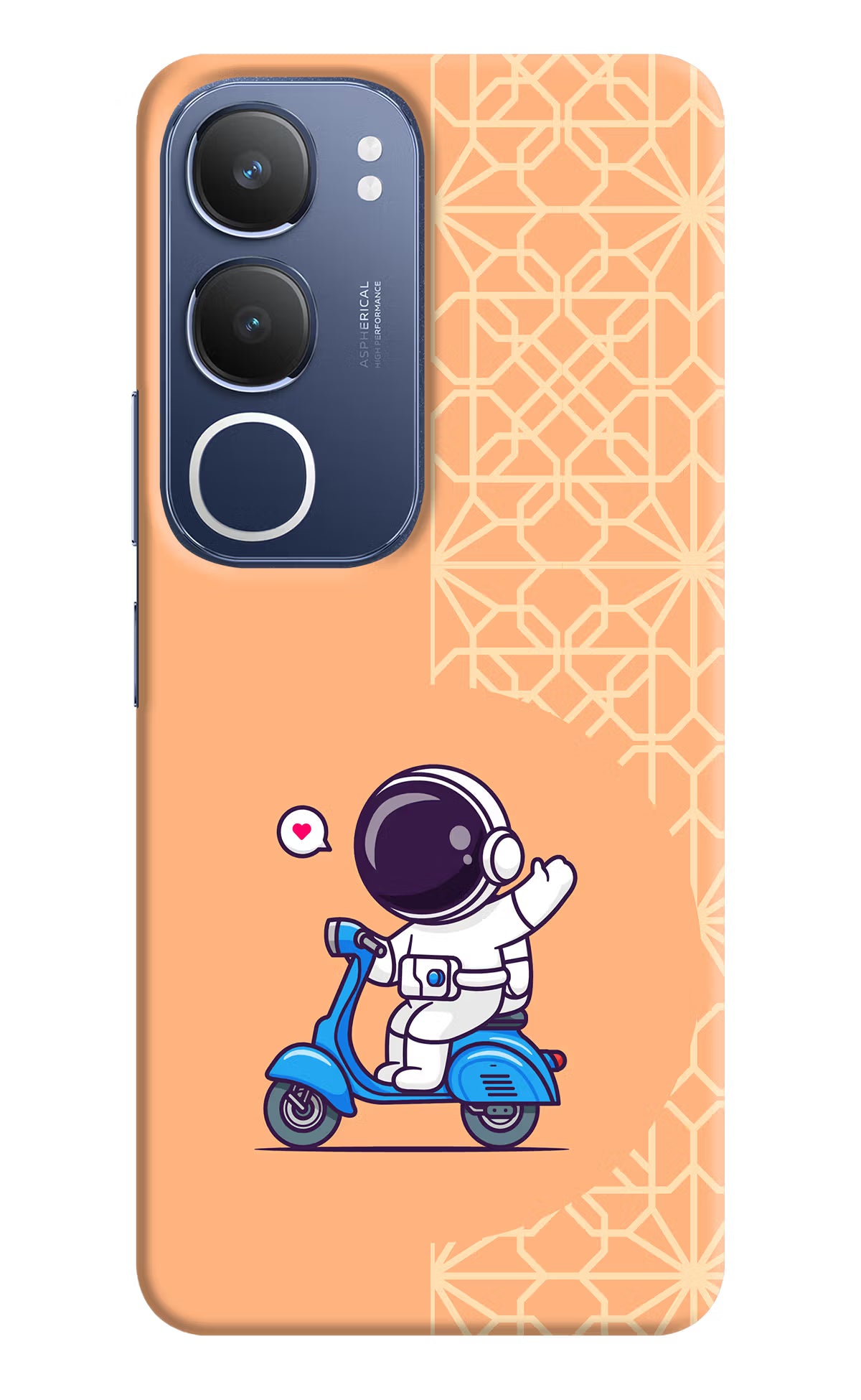 Cute Astronaut Riding Vivo Y29 5G Hard Case Back Cover by Casekaro