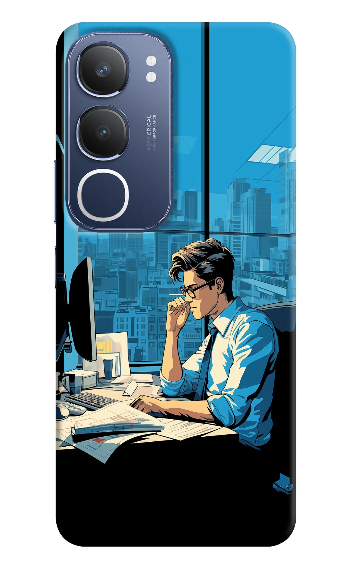 Focused Hustler (AI Generated) Vivo Y29 5G Hard Case Back Cover by Casekaro